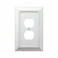 Livewire Savannah Wood 1 Duplex Wall Plate White LI152859